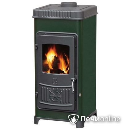 Отопительная печь Plamen Dora 8 N зеленая в Бронницах