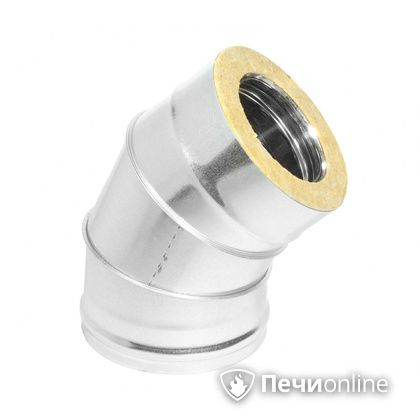 Колено 135° (45°) Теплов и Сухов Отвод Термо 45* ОТ-Р 430-0.5/оцинковка D120/180 в Бронницах