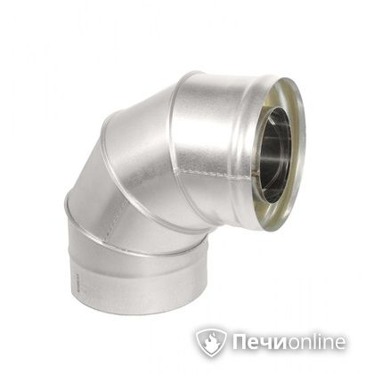 Колено 90° сэндвич Теплов и Сухов Отвод Термо 87* ОТ-Р 430-0.5/оцинковка D115/180 в Бронницах
