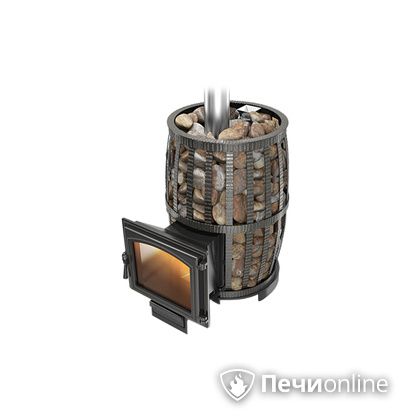 Дровяная печь-каменка Везувий Легенда Русский пар Ковка 24 (240) в Бронницах