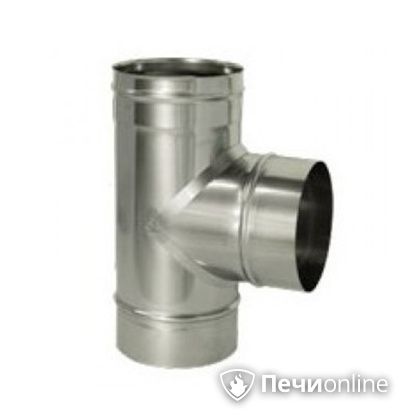 Дымоход Дымок Тройник 90° одностенный 0.5 мм TRHR90 115 в Бронницах