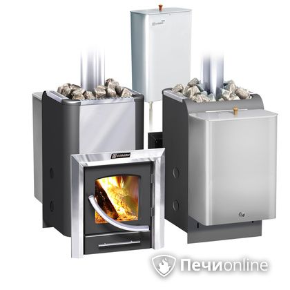 Дровяная банная печь Ермак Элит 20-ПС стекло нержавеющая сталь регулируемый тоннель в Бронницах