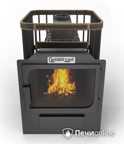 Дровяные печи-каменки Сабантуй Квадро Чугун 24 панорама в Бронницах