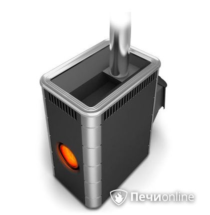 Дровяная банная печь TMF Аврора Inox ДА Иллюминатор антрацит НВ  в Бронницах