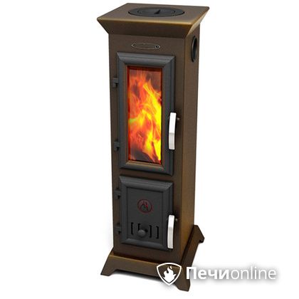 Печь-камин TMF Статика Тетра Мини чугунная дверца черная бронза в Бронницах