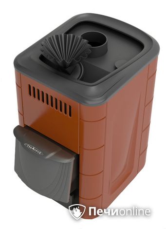 Дровяная печь-каменка TMF Гейзер Мини 2016 Carbon ДА КТК ЗК терракота в Бронницах