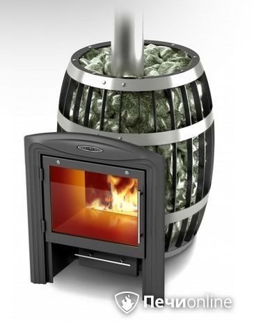 Дровяная банная печь TMF Саяны Carbon Витра в Бронницах