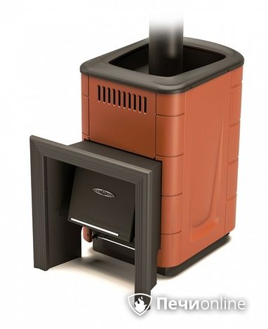 Газодровяная банная печь TMF Оранж Блю Carbon терракота в Бронницах