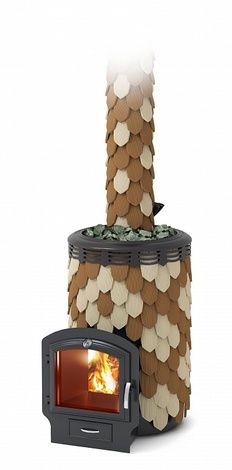 Дровяная банная печь TMF Альфа Панголина Inox ЧДБСЭ ЗК шамот- терракота в Бронницах