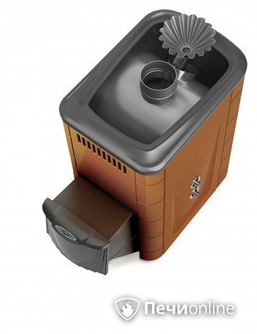 Дровяная банная печь TMF Ангара 2012 Inox ДА ЗК ТО терракота в Бронницах