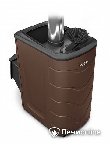 Дровяная банная печь TMF Гейзер 2014 Inox ДА ЗК шоколад в Бронницах