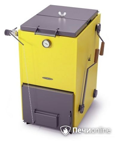 Твердотопливный котел TMF Цельсий Лайт 20кВт под АРТ и ТЭН желтый в Бронницах