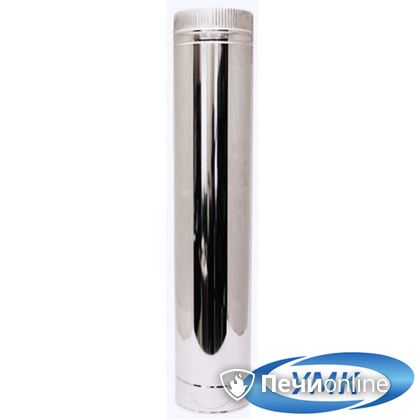 Дымоход УМК Труба D150 L=1.0 м 0.5 мм. нержавейка в Бронницах