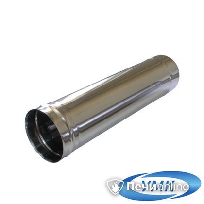 Дымоход УМК Труба D140 L=0,25 м 1,0 мм. нержавейка в Бронницах