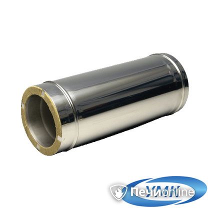 Дымоход УМК Сэндвич-труба 0.5м 120х200 Н+Н 0.5мм 0.5мм по воде в Бронницах