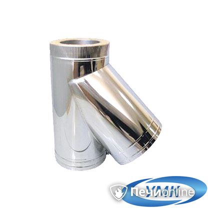 Дымоход УМК Сэндвич-тройник 135° D115х200 Н+Оц 10 мм 05 мм. по воде в Бронницах