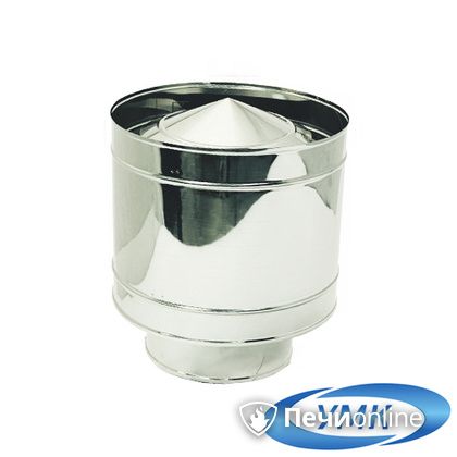 Дымоход УМК Зонт с дефлектором D115 0.5 мм нержавейка в Бронницах