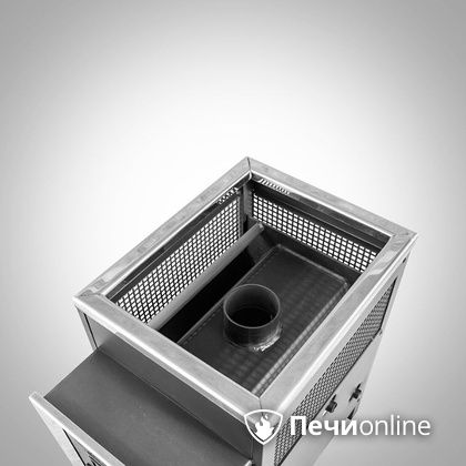 Дровяная банная печь Радуга ПБ-21 (встроенный теплообменник) 6 мм прочистная дверца в Бронницах