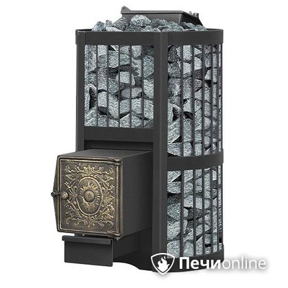 Дровяная банная печь Везувий Ураган Стандарт 22 (ДТ-4) с закрытой каменкой чугун в Бронницах