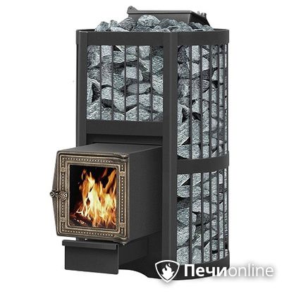 Дровяная банная печь Везувий Ураган Стандарт 22 (ДТ-4С) с закрытой каменкой чугун в Бронницах